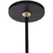 Circa 1 Light Black / Antique Brass / Black Pendant Ceiling Light, Small